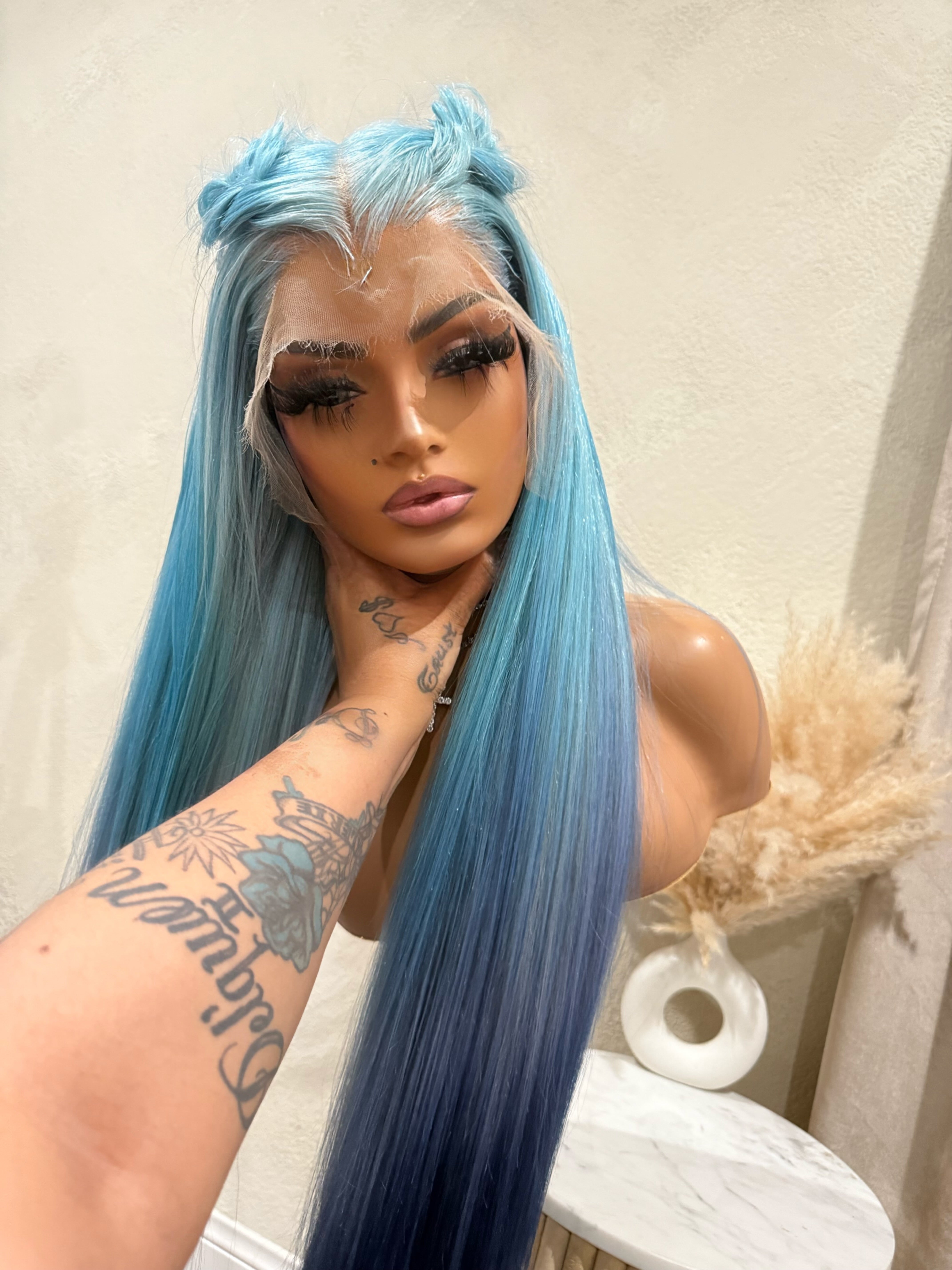 Icey Blue Sky Vibes 13x6 Frontal Unit