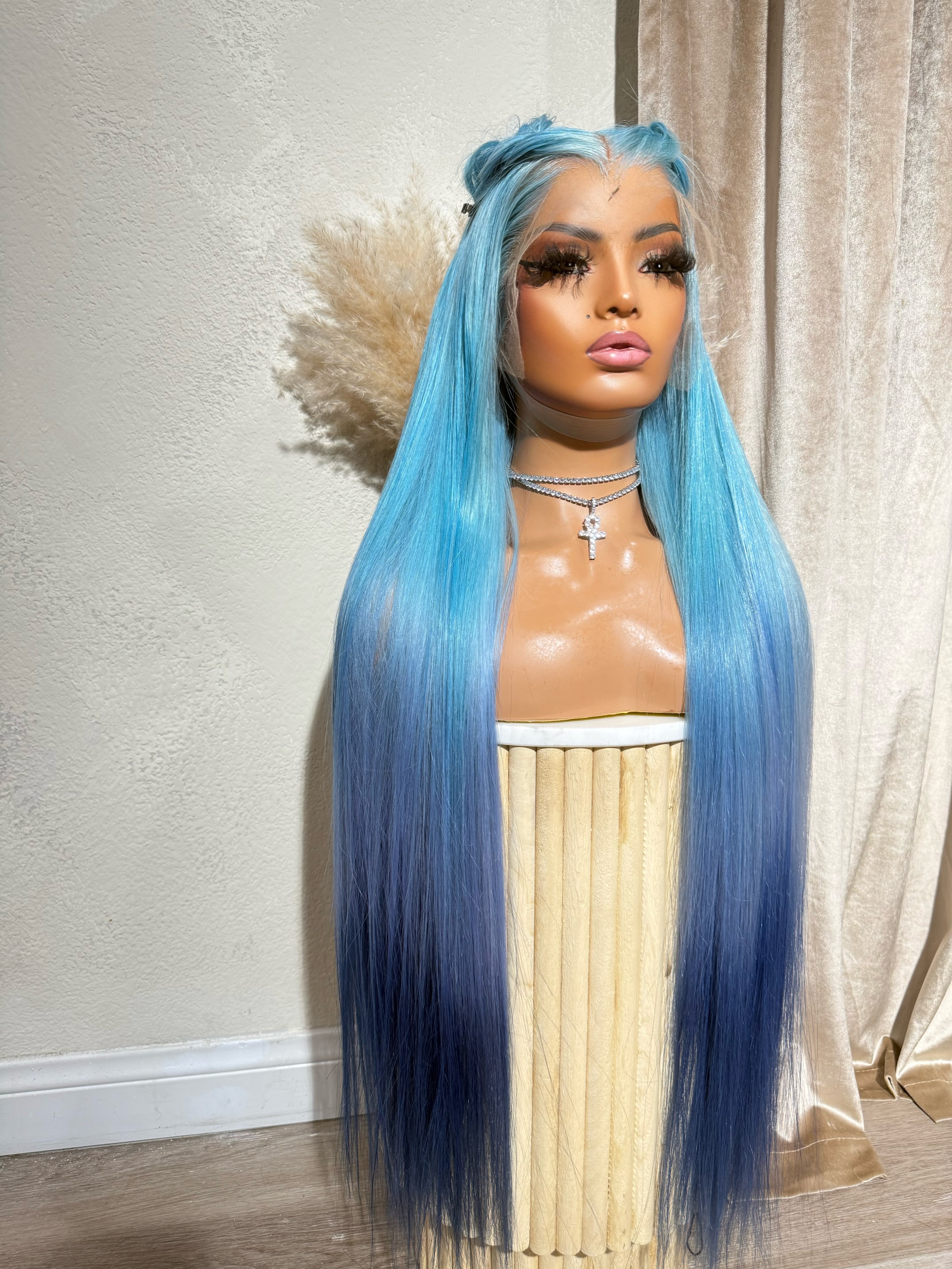 Icey Blue Sky Vibes 13x6 Frontal Unit